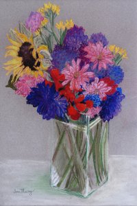 Jans blomster, 2010, (pastel)